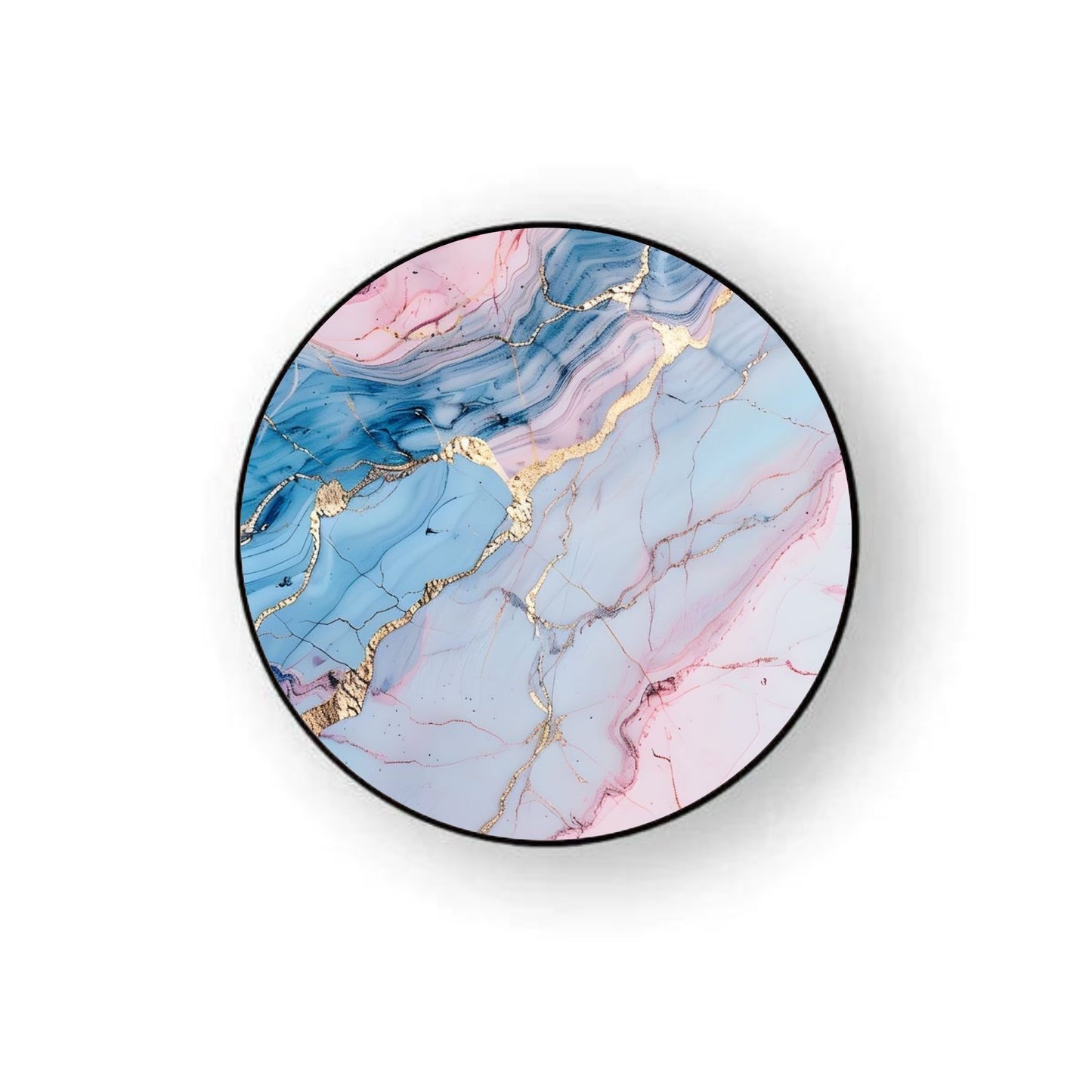 Pink Golden Marble Holder