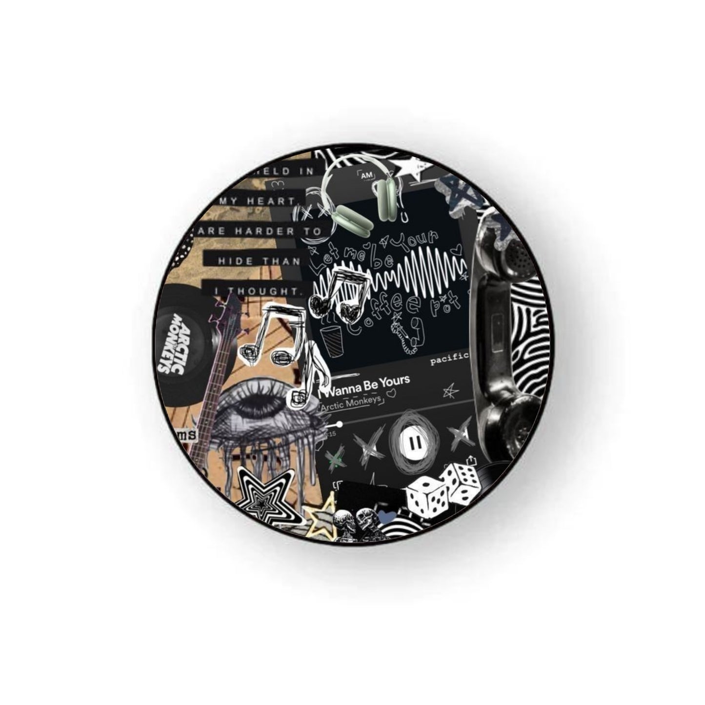 Black Aesthetic Stickers Holder