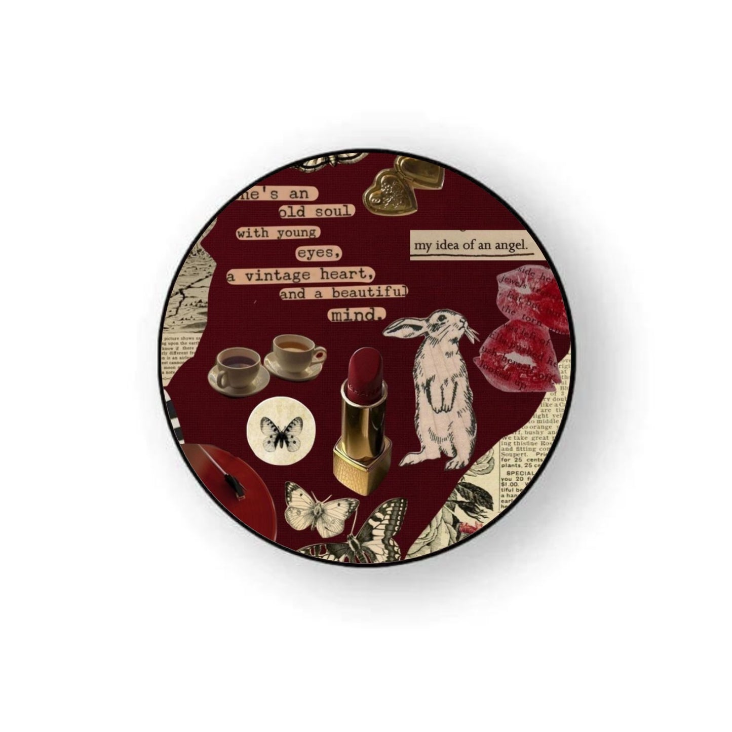 Aesthetic Red Stickers Holder