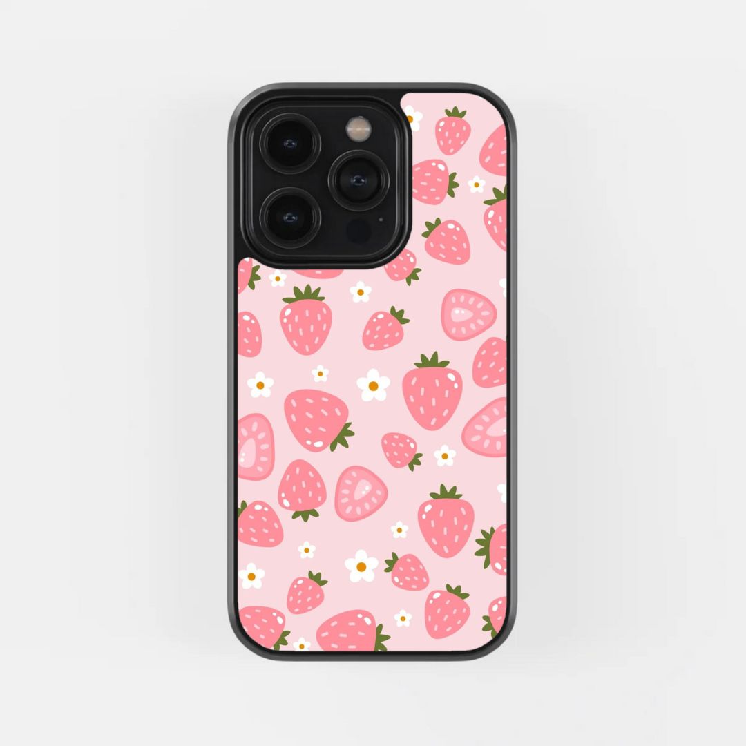 Strawberries Floral Pattern Case