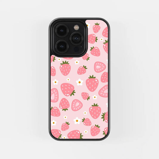 Strawberries Floral Pattern Case