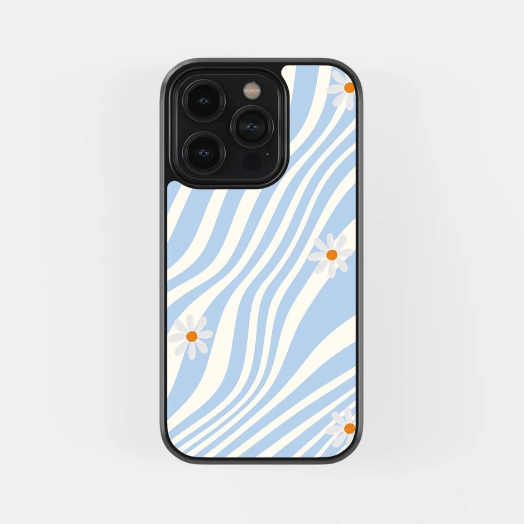 Blue Swirl Daisy Case
