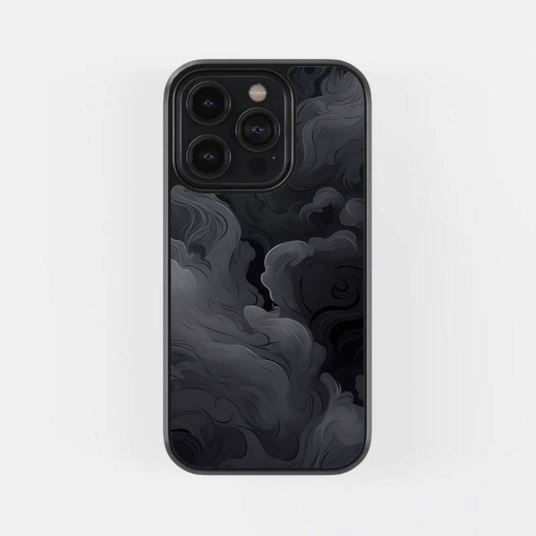 Black Art Smoke Glass Phone Case