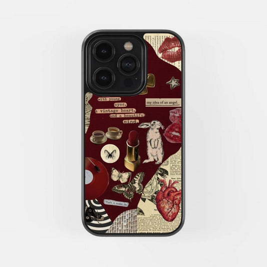 Aesthetic Red Stickers Case