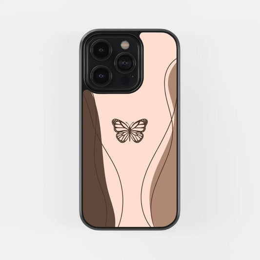 Brown Swirl Butterfly Case