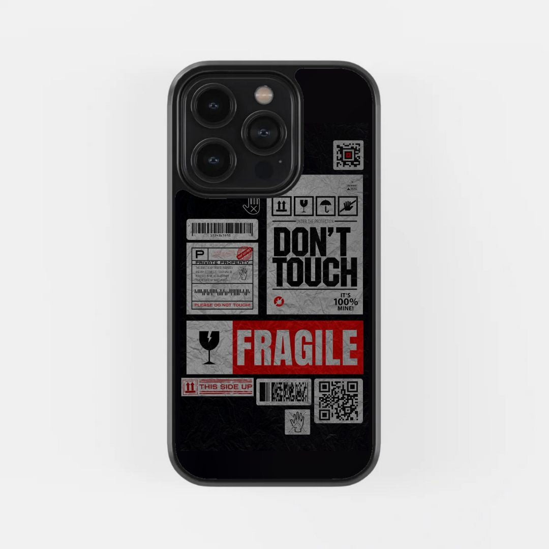 Black Fragile Glass Phone Case