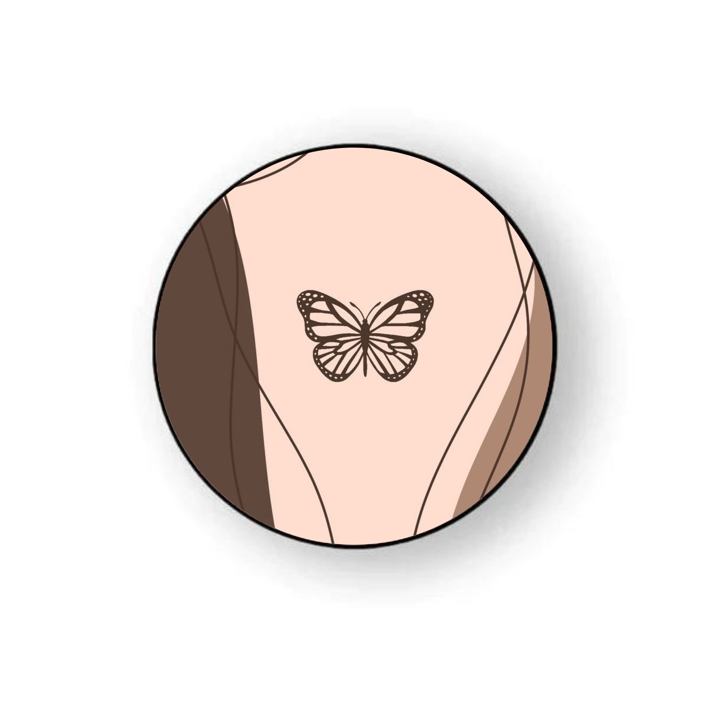 Brown Swirl Butterfly Holder