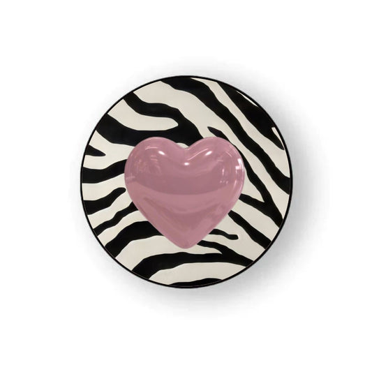 Heart And Zebra Pattern Holder
