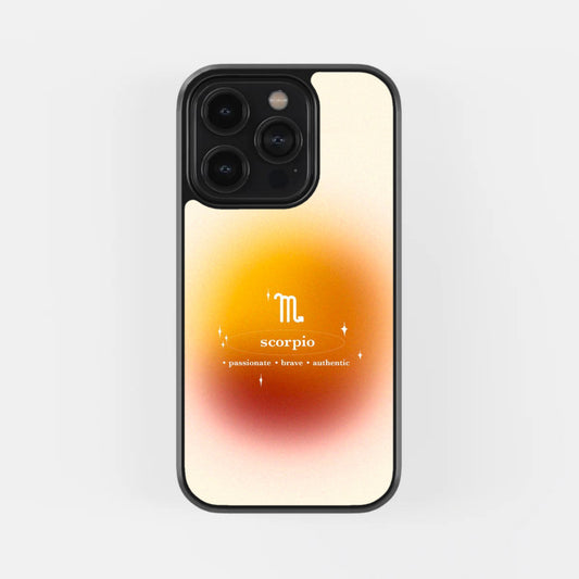 Scorpio Aura Glass Phone Case