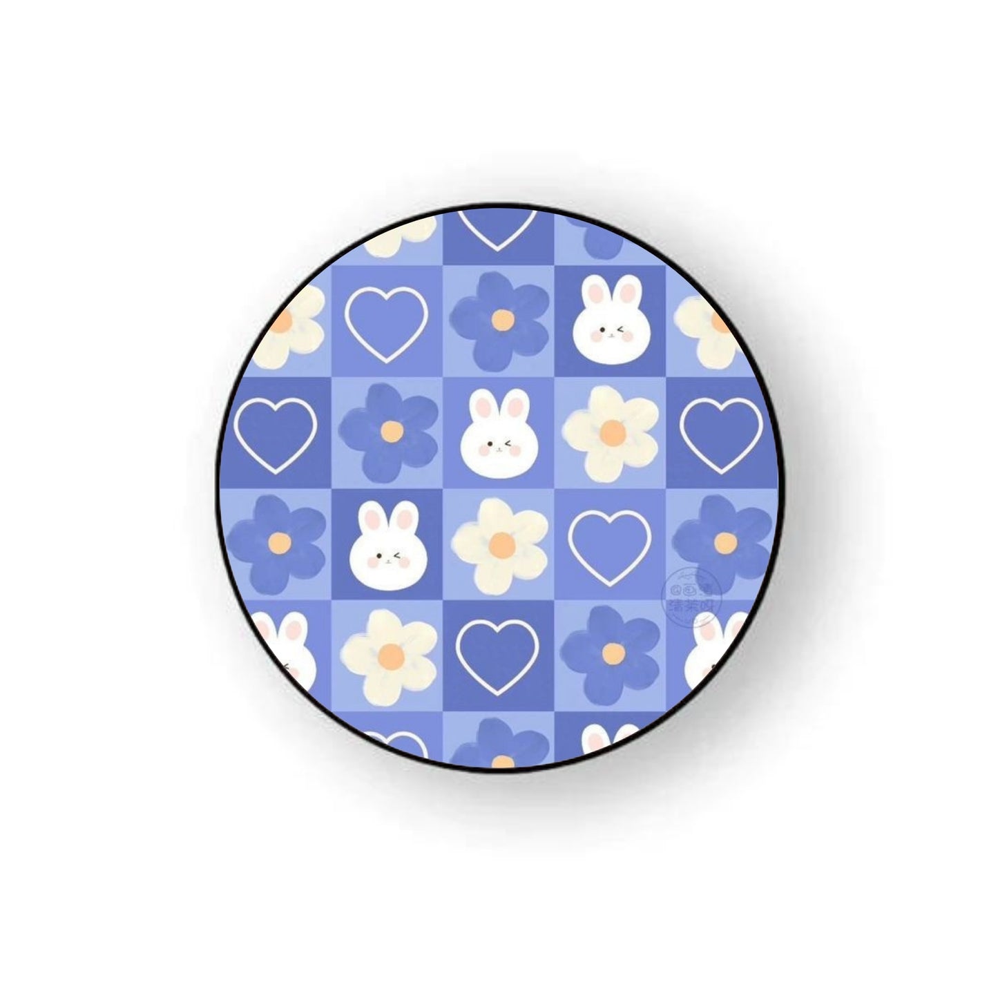 Bunny Floral Checkered Holder