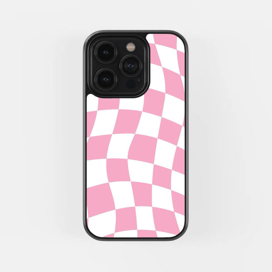 Pink Checkered Phone Case