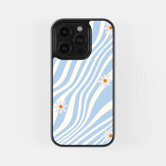 Blue Swirl Daisy Case