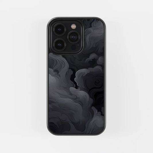 Black Art Smoke Glass Phone Case