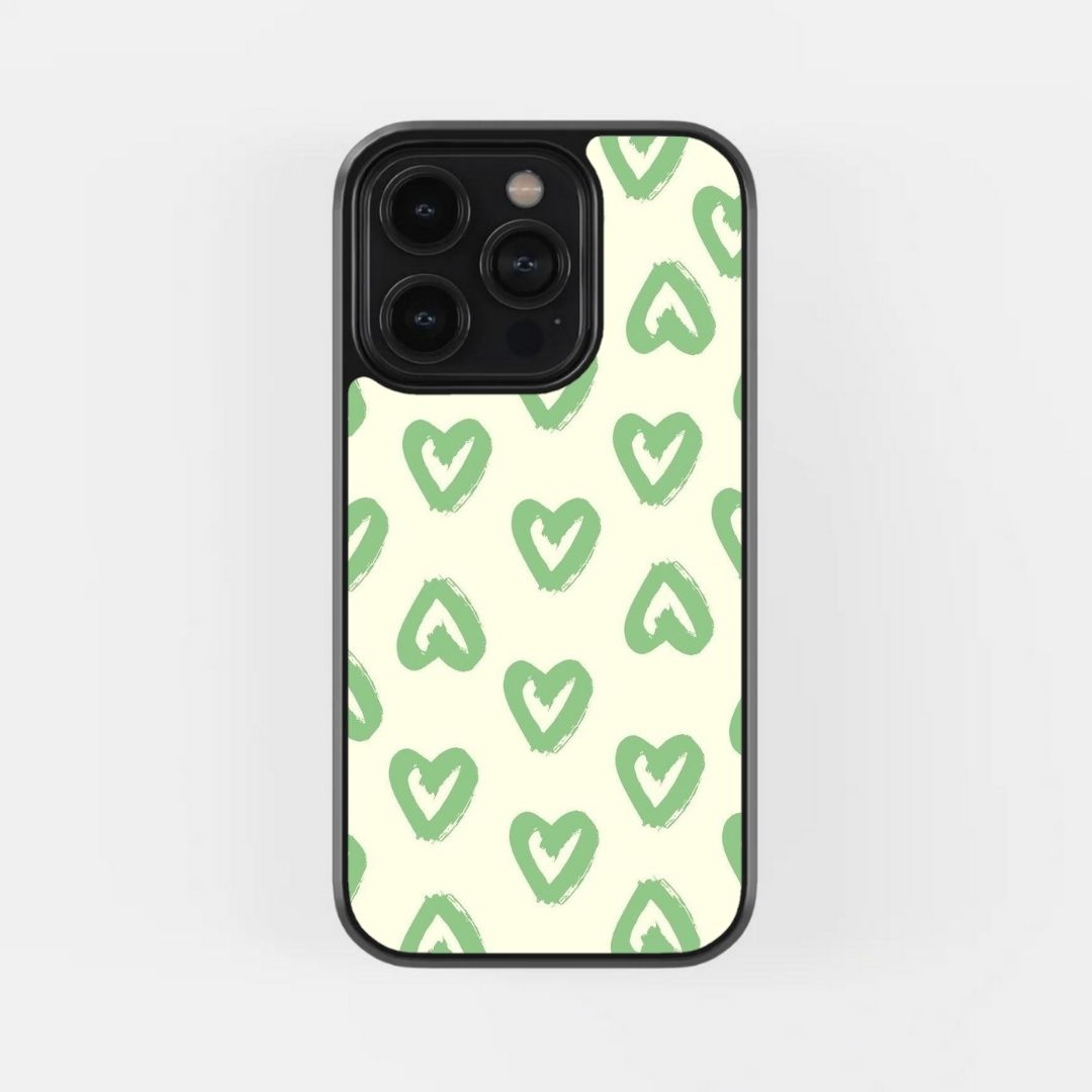 Green Mini Hearts Case