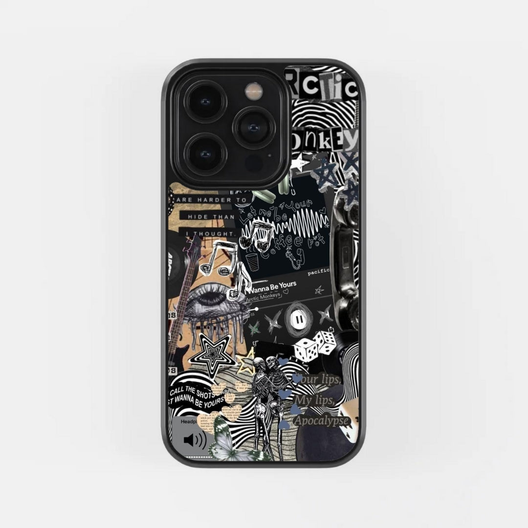 Black Aesthetic Stickers Case